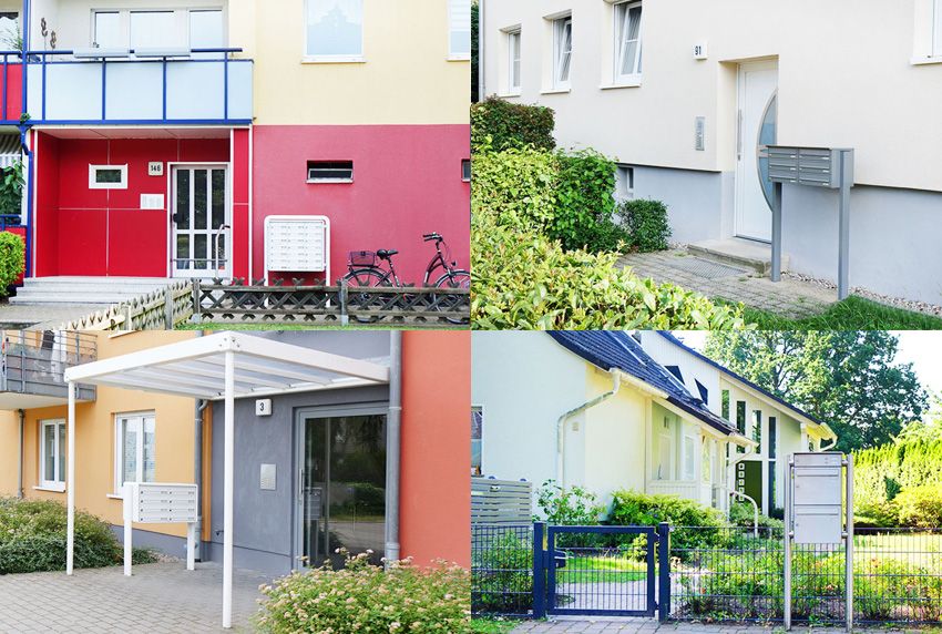 Zur Selbstmontage geeignete Briefkastenanlagen zur flexiblen Anbringung bei der ein Elektroinstallateur nicht benötigt wird